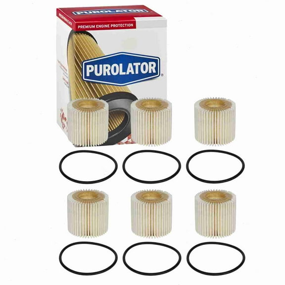 6 pc Purolator L16311 Engine Oil Filters for Oil Change Lubricant Filters Fits select: 2009-2018 TOYOTA COROLLA, 2010-2019 TOYOTA PRIUS