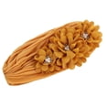thumbnail image 1 of Three Flower Decal Design Turban Hat Elastic Hijab Cap Hair Loss Cover Headwear, 1 of 6