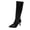 Black, variant on Women Pointed Toe Thin Heel Mid Calf Boots Slip On Side Zipper Comfort Boots for Daily Outdoor Wear Brown