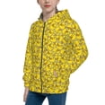 thumbnail image 2 of Naloa Ducky Cartoon Animal Yellow Teenage Zipper Hoodie, Long Sleeve Zip Up Hoodies Casual Jackets Tops for 7-12 Years-Medium, 2 of 6