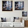 thumbnail image 4 of Designart "Cornflowers Adorned With Gilded Accents" Cornflowers Floater Framed Wall Art Living Room, 4 of 5