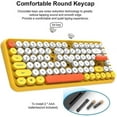 thumbnail image 2 of Clavier Sans Fil Bluetooth Island avec 84 Touches Compactes, Touches Rondes Rétro Mignonnes - Ergonomique Confortable, 2 of 5