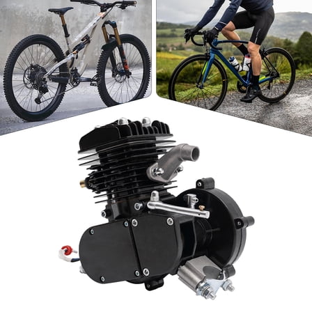 YIYIBUYS 80CC Bicycle Engine 2-Stroke 1.65HP Bike Motor Motorized Bicycle Motor for 26-28" Wheeled Bikes