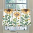 thumbnail image 4 of Ryvnso Sunflower Half Curtains Sets Tier 2 Panels Short Curtain Rod Pocket 27"W x 24"L, 4 of 7