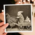 thumbnail image 7 of 3drose, Victorian Photo Rooster Pulling Bunny, 6 Greeting Cards with Envelopes, 7 of 7