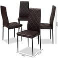 thumbnail image 5 of Baxton Studio Chaise de Salle à Manger en Faux Cuir Brun Blaise (Ensemble de 4), 5 of 5