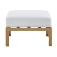 thumbnail image 5 of Elle Decor Modern Mirabelle Outdoor Modular Patio Ottoman, White/Gold Metal Frame, 5 of 5