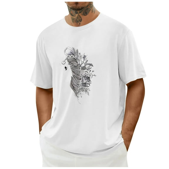 CYiJun Graphic T Shirts for Men Premium Comfortable Soft Casual Short Sleeve Tees