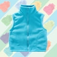 thumbnail image 2 of Curuila Toddler Girls Vest With Zipper Sleeveless Solid Color Stand Collar Coat For Girls Winter Warm Fashionable Outerwear Size 4-5 Years, 2 of 3