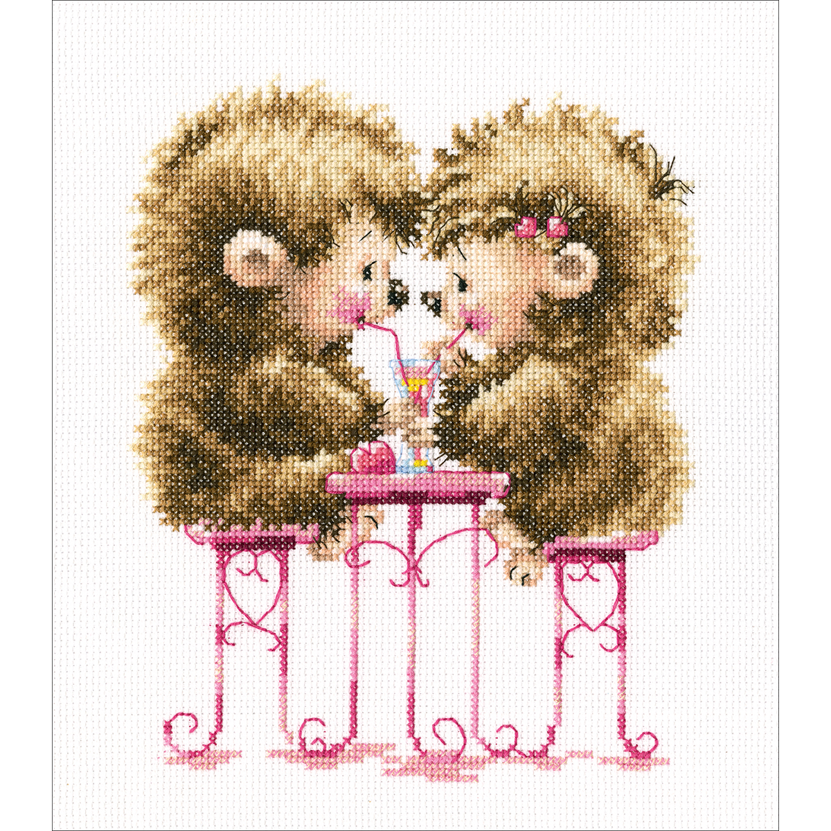 Mouse in Raspberry Bush Counted Cross Stitch Kit