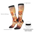 thumbnail image 3 of Daiia Sports Socks Cute Cloud Pomeranian Printed Novelty Crew Socks for Men Women Knee High Socks Cotton Socks Soft & Breathable Support Unisex Socks, 3 of 9