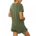 thumbnail image 2 of Big Saving! Pajama Set for Women Shorts Sleepwear V-neck Soft Summer Pj Lounge Set Loungewear S-XXL, 2 of 11