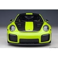 thumbnail image 5 of Porsche 911 (991.2) GT2 RS Weissach Package Acid Green with Carbon Stripes 1/18 Model Car by Autoart, 5 of 11