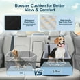 thumbnail image 4 of Dog Booster Car Seat for Small/Medium Dogs Up to 35lbs, DOMIPET Pet Car Travel Bed with Storage Pockets & Safety Belt, Elevated Cushion Fully Detachable and Washable, 4 of 8