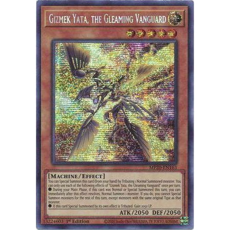 YuGiOh 2020 Tin of Lost Memories Prismatic Secret Rare Gizmek Yata, the Gleaming Vanguard MP20-EN163