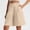 Beige, variant on Dolkfu High Waist Womens Summer Shorts Wide Leg Burmuda Shorts Elastic Beige Baggy Women's Shorts L
