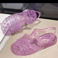 thumbnail image 6 of NAISIBABY Girls Jelly Fisherman Sandals, Breathable Hollow Non-slip Soft Soles Summer Casual Shoes Purple, 6 of 8