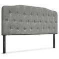 thumbnail image 2 of Canddidliike Queen Tufted Fabric Modern Headboard in Light Gray Linen Fabric, 2 of 4