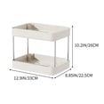 thumbnail image 2 of Organizador de estantes de mesa de 2 niveles, organizador multifunción para despensa, especias de cocina, estante de baño, organizador de estantes de mesa (blanco), 2 of 6