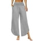 thumbnail image 2 of Pantalones de pierna ancha de cintura media para mujer,Pantalones casuales sueltos anchos de cintura media para mujer Pantalones de yoga para salón Tecnología innovadora, 2 of 6