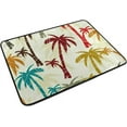 thumbnail image 6 of Dreamtimes Shower Curtain and Rug Set, Silhouettes Tropical Coconut Palm Trees Polyester Waterproof Bath Curtain and Mat for Bathroom with Hooks, 72" x 72", 6 of 6