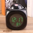 thumbnail image 3 of Proyección LED Digital Reloj Despertador Hora Temperatura Pantalla Voz Hablar Cable USB Negro, 3 of 7