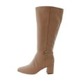 thumbnail image 2 of Naturalizer Waylon Wide Calf Women's Boots Beige Smooth Size 9.5 W, 2 of 8
