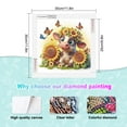 thumbnail image 2 of Sunflower Butterfly Calf Diamond Art Painting Kit, 2 of 6