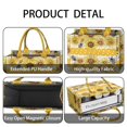 thumbnail image 4 of Large Capacity Tote Bag,Yellow Dot Sunflower Bee Pattern Handbag Fashion Luxury Tote Bag,15.7"x13"x 5.1" Inches,Laptop Compatible, 4 of 6