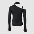 thumbnail image 2 of Summer Tops For Women, Long Sleeve Shirts Slim Contrast Cold Shoulder Sexy Sheer T Shirt Casual Layer Tee Tops Tunic Wear With Leggings Casual Tops Women Going Blouses Tops (XL, Black) Unbranded, 2 of 5