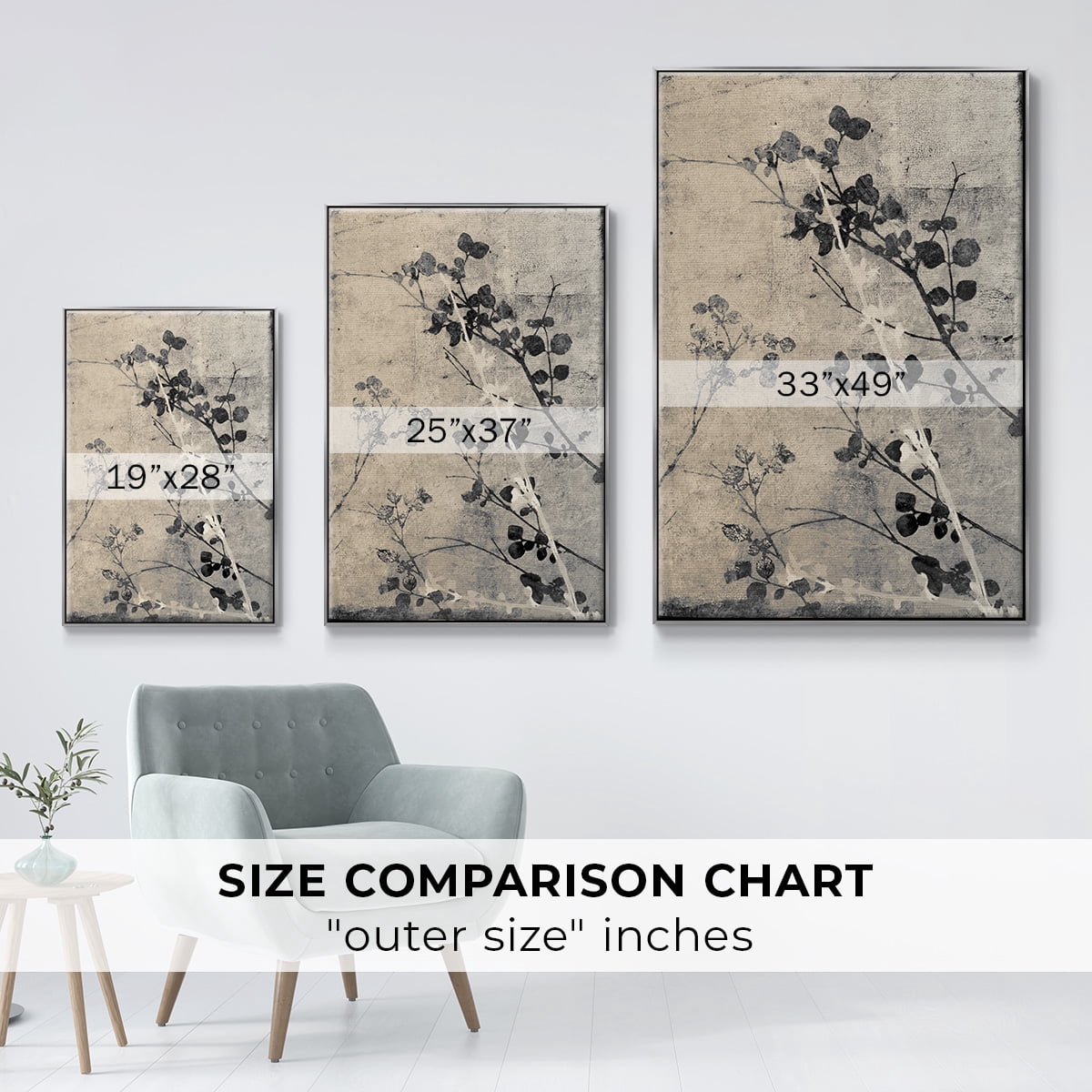 Boundless V Framed Premium Gallery Wrapped Canvas - Ready to Hang - 17 x 25 - Silver Floating Frame