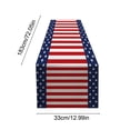 thumbnail image 3 of Linnome Independence Day Polyester Table Runner with Star Pattern for Holiday Party Decor 72x13in Multicolor, 3 of 6