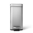 thumbnail image 3 of Home Zone Living 1.3 Gallon Slim Stainless Steel Trash Can with Step On Pedal and Soft Close Lid, Silver, 3 of 9