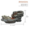 thumbnail image 4 of Alpine Corporation 9" Tall Indoor/Outdoor River Rock Waterfall Tabletop Electric Fountain with LED Lights, 4 of 12