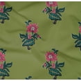 thumbnail image 4 of oneOone Organic Cotton Poplin Twill Fabric Leaves & Floral Block Decor Fabric Printed BTY 42 Inch Wide, 4 of 4