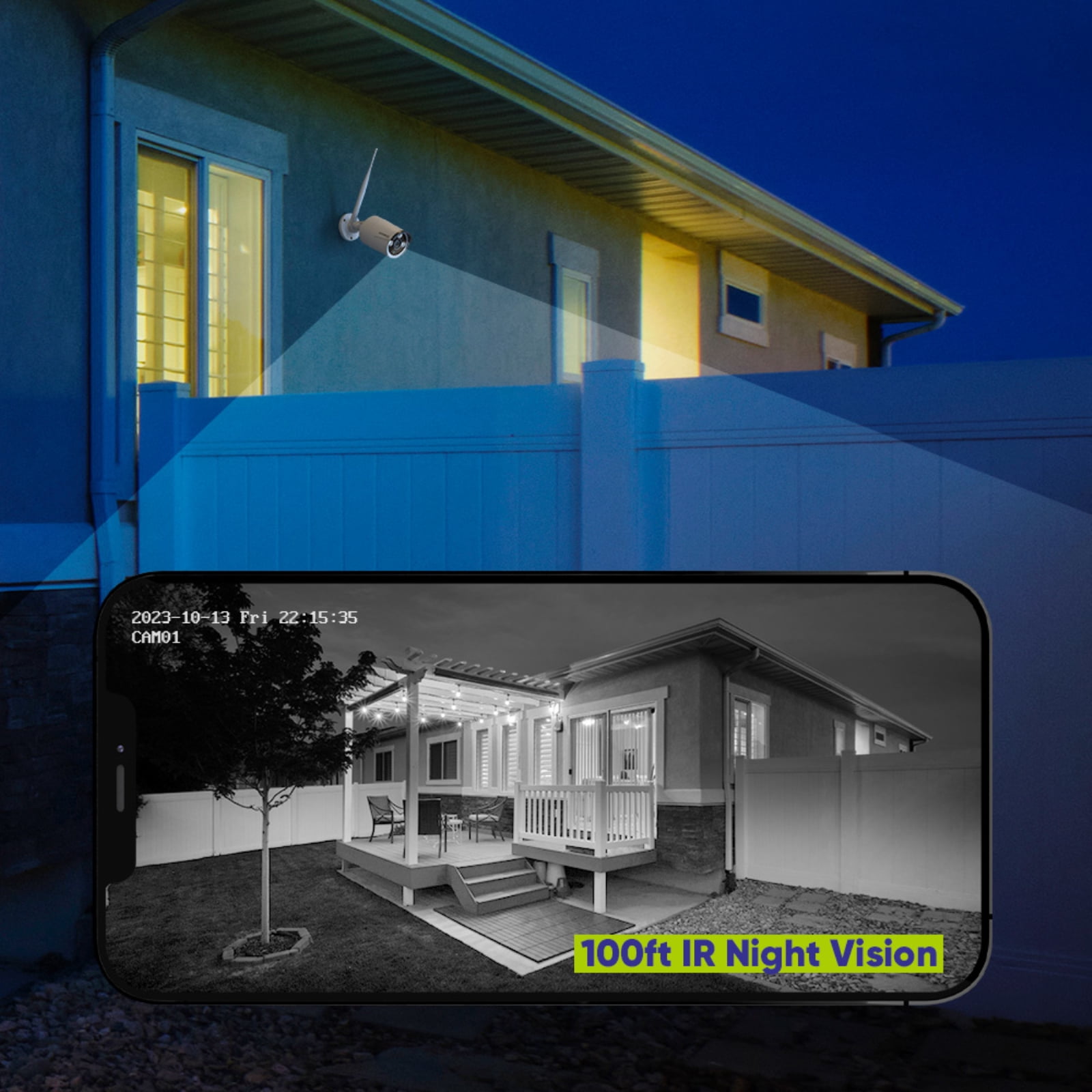 SANNCE 5MP Wireless Security Camera System, 10CH 5MP NVR with 4Pcs 5MP Outdoor WiFi IP Surveillance Cameras,Night Vision, Remote Access, Motion Alerts,Humanoid detection, 2T Hard Drive