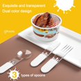 thumbnail image 3 of Spoon Stick Fork Dessert Spoons Stylish Transparent Dessert Spoon Set Versatile Practical Ice Cream Spoon Fork Stick Set for, 3 of 5