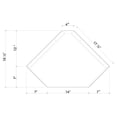 thumbnail image 2 of WELLAND 20" Phoenix Wall Floating Shelf Display Rack Corner Shelf, 20"D x 28"W x 1.75"H, Espresso, 2 of 6