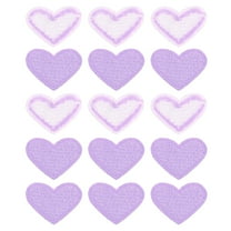 Uxcell Heart Shaped Patches Rose Pink Embroidered Sew on Love Applique Patches 15 Pack Light Purple