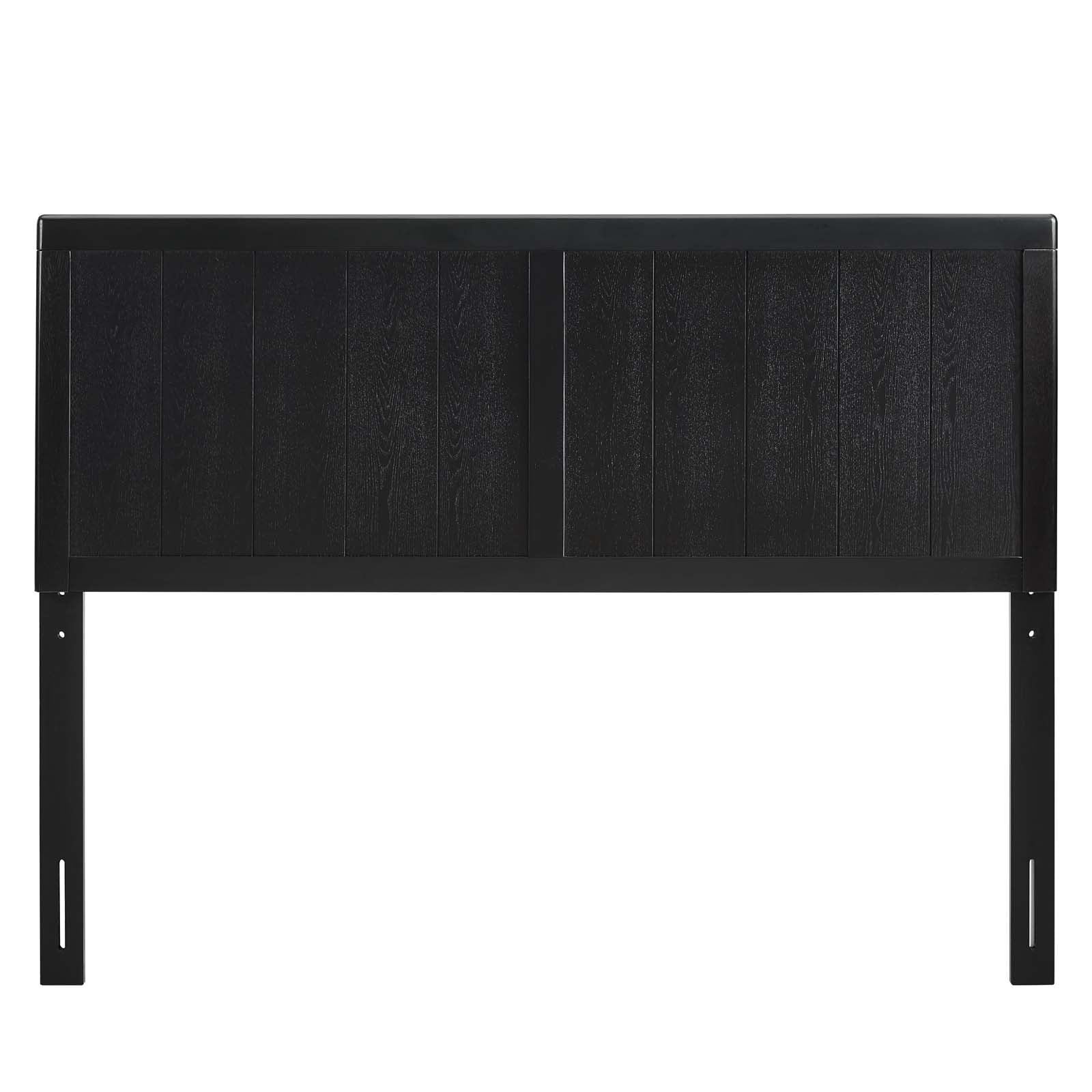 Modway Robbie King Modern Rubberwood and MDF Headboard in Black