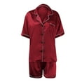 thumbnail image 4 of Satin Summer Pajamas Short Sleeve & Shorts PJS, 4 of 5