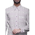 thumbnail image 4 of BESTMAN Long Sleeve Formal Shirt For Men Printed Button Down Cotton Men Shirts, 4 of 5