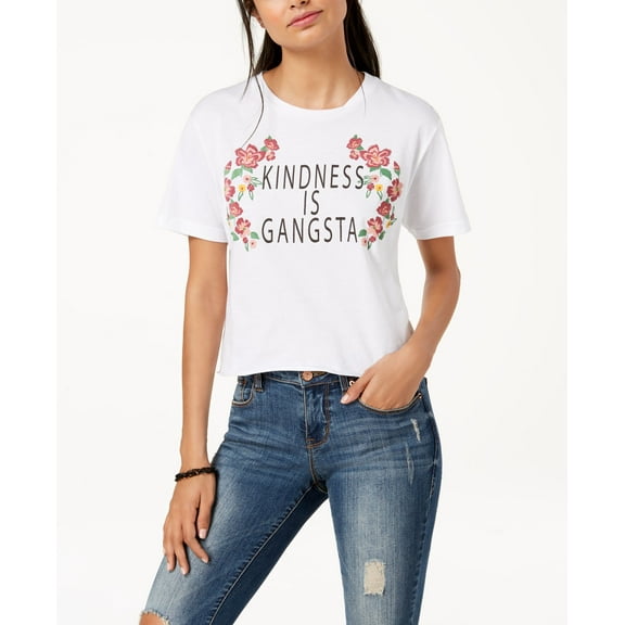 Pretty Rebellious Juniors Graphic T-Shirt White XL