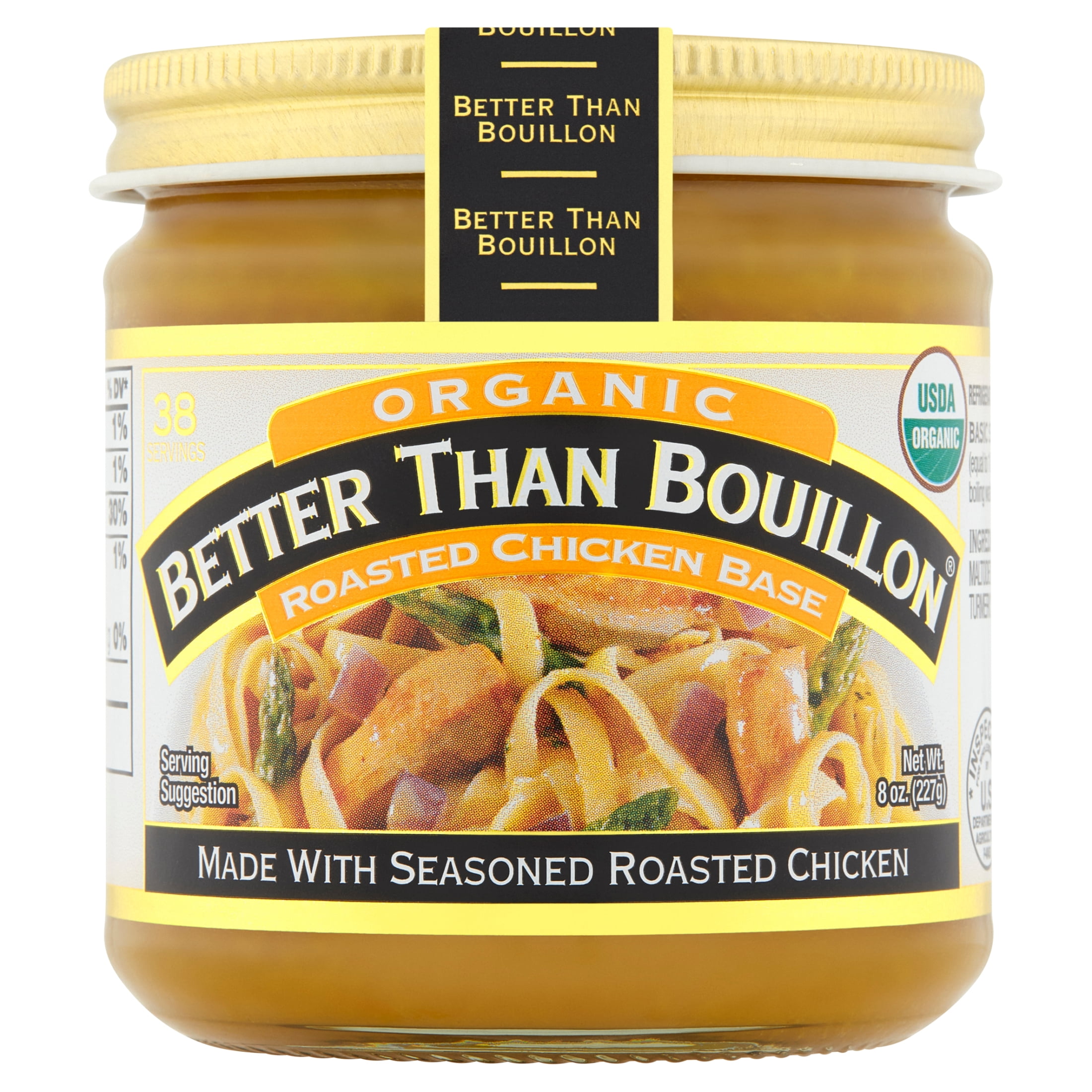 (6 pack) Better Than Bouillon Organic Roasted Chicken Base, Shelf-Stable, 8 oz Jar