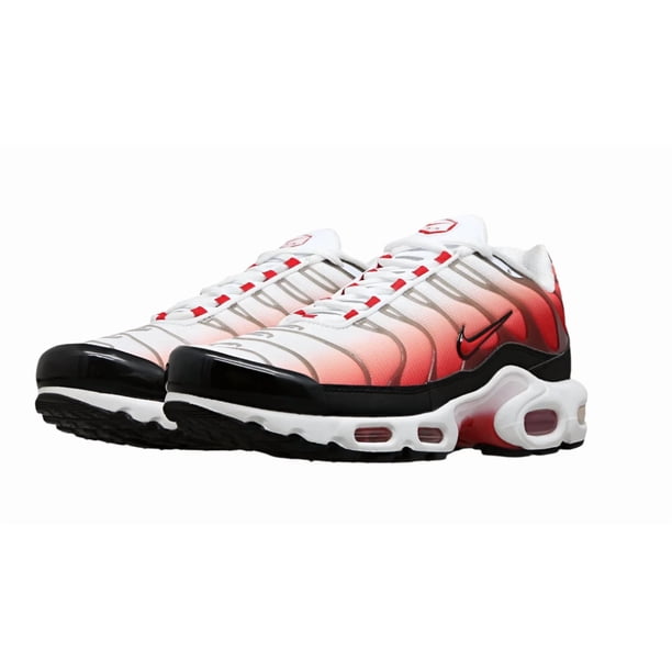 Ni-ke Air Max Plus White Black University Red Sneakers One TN Retro Trainers Men