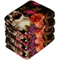 thumbnail image 3 of 4PCS Beautiful Flowers and Skull Towels Cotton Washcloths Set,Quick Drying & Absorbent Soft Bathroom Hand Towel Lightweight & Portable Fingertip Towel Decor Gift, 3 of 7