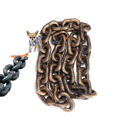 Iron Paw Chain Leash Lightweight Big Chain Leash for Small Dog Funny Plastic Imitating Iron Chains Looks Strong and Heavy for Small Dog/Cat Photo Props