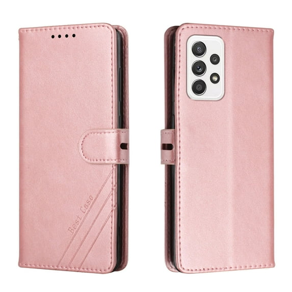 Compatible for Samsung Galaxy A53 5G Wallet Case with Card Slots Holder Magnetic Flip Cover, Luxury PU Leather Soft Silicone Shockproof Kickstand Folio Case for Samsung Galaxy A53 5G,Rosegold