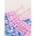 thumbnail image 5 of Usaibhir Girls One Piece Swimsuits Hawaiian Ruffle Swimwear Beach Bathing Suit 4-12 Years, 5 of 7