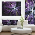 thumbnail image 1 of Fleur Fractale Violette Scintillante - Impression d'Art Floral sur Toile, 1 of 3